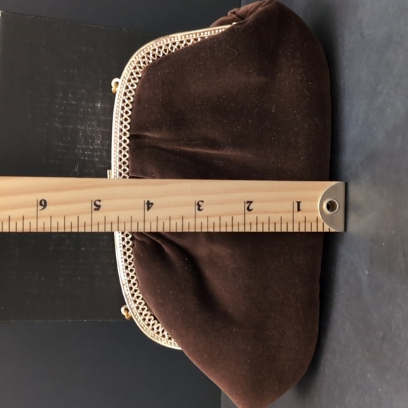 VGT,Brown Velvet Clutch/Purse Made In Hong Kong. - Picture 3 of 7